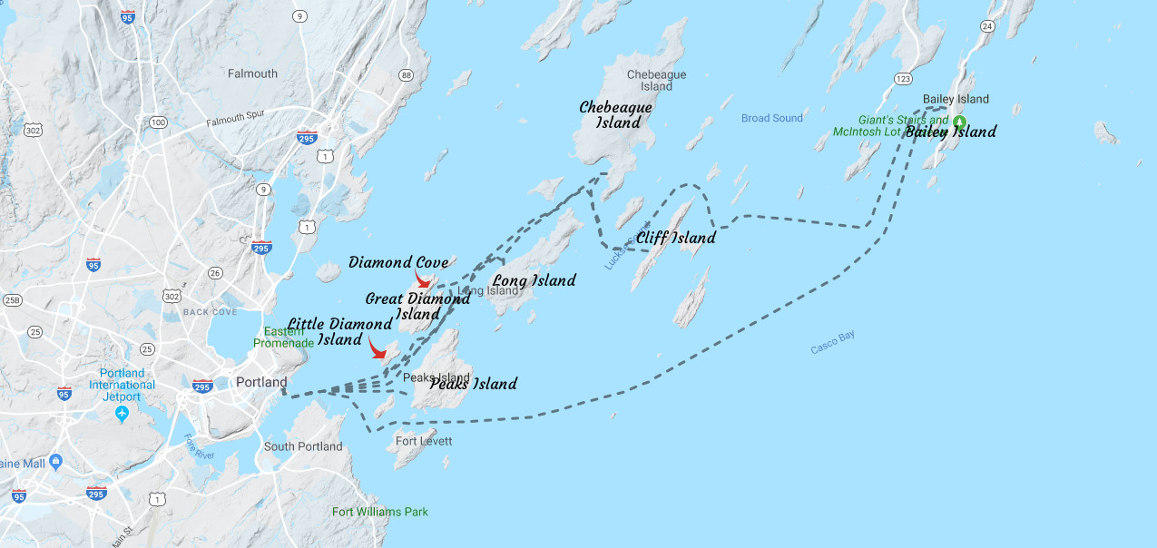 Map Of Casco Bay Islands